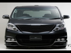 toyota alphard black front view